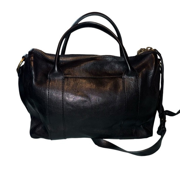 MADEWELL The Prague Satchel Leather Black Bag Crossbody Purse - Picture 3 of 16